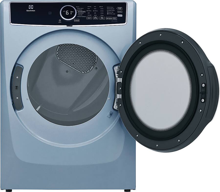 Electrolux - 8.0 Cu. Ft. Electric Dryer with Steam and Instant Refresh - Glacier Blue