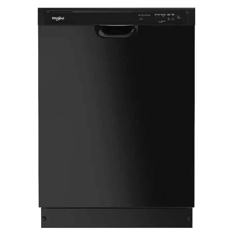 Whirlpool - 24 inch Front Control Built-In Dishwasher with Boost Cycle and 57 dBA - Black