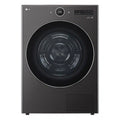 LG - 7.8 Cu. Ft. Stackable Smart Electric Dryer with Ventless Heat Pump Technology - Black Steel