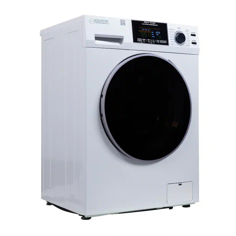 Equator - 1.62 cu ft. VENTLESS/VENTED Convertible All-in-One Combo Washer Dryer | PET Sensor Dry Compact 110V - EZ 4600 - White