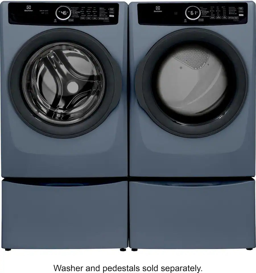 Electrolux - Front Load Perfect Steam Electric Dryer with Instant Refresh – 8.0 Cu. Ft - Denim Blue
