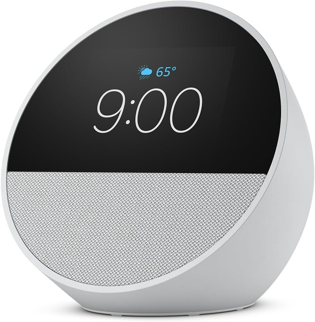 Amazon Echo Spot (newest model), Great for nightstands, offices and kitchens