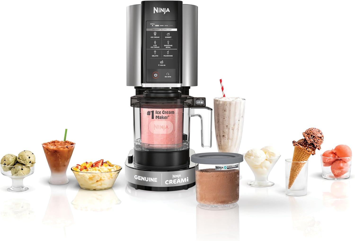 Ninja NC301 CREAMi Ice Cream Maker, for Gelato, Mix-ins