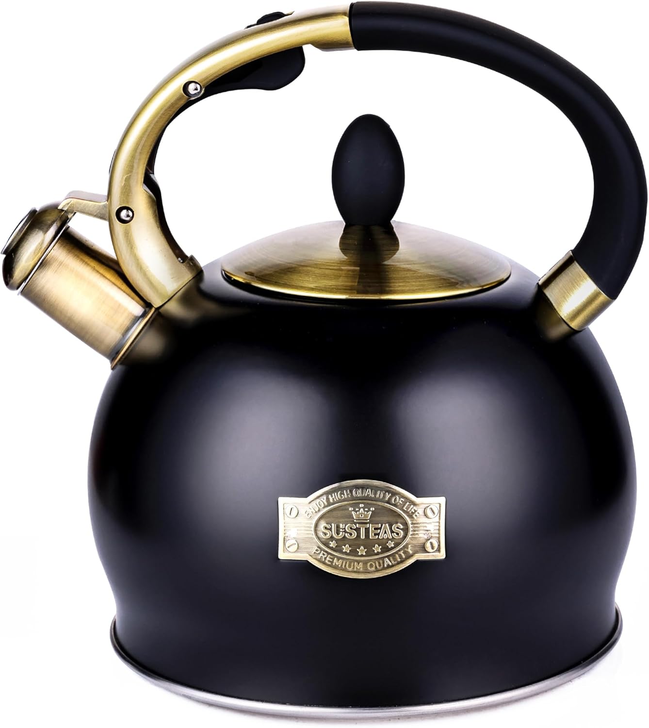 SUSTEAS Stove Top Whistling Tea Kettle - Food Grade Stainless Steel Teakettle Teapot