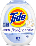 Tide PODS Free & Gentle Laundry Detergent Soap Pacs, 112 Count, Tide PODS Laundry Detergent