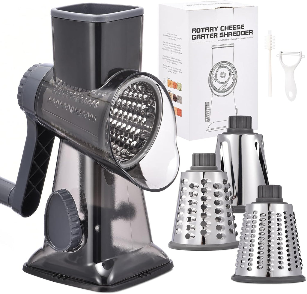 Rotary Cheese Grater with Handle Kitchen Shredder Slicer Grater Slicer