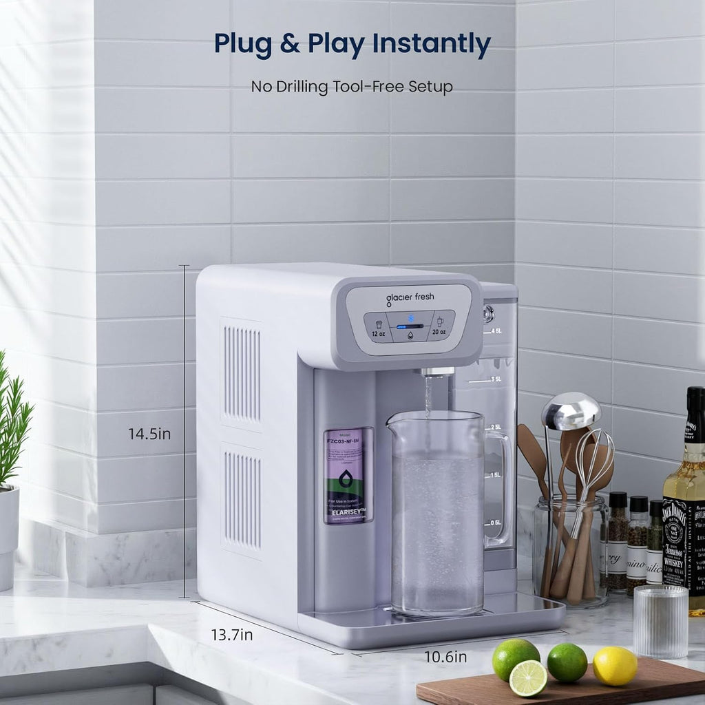 GLACIER FRESH C03 Coolon Countertop Cold Water Purifier with Upgraded Elarisey™ Filtration