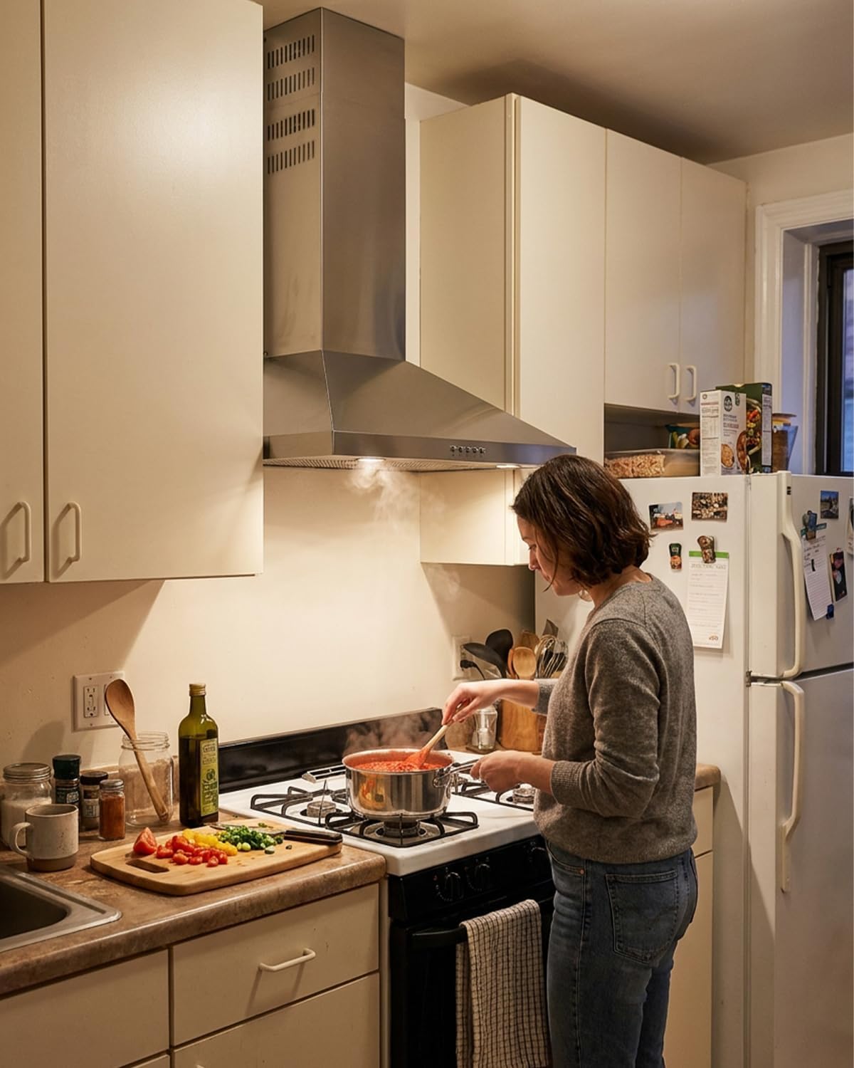 Range Hood 30inch Under Cabinet - Wall Mount Stainless Steel Kitchen Vent Hood
