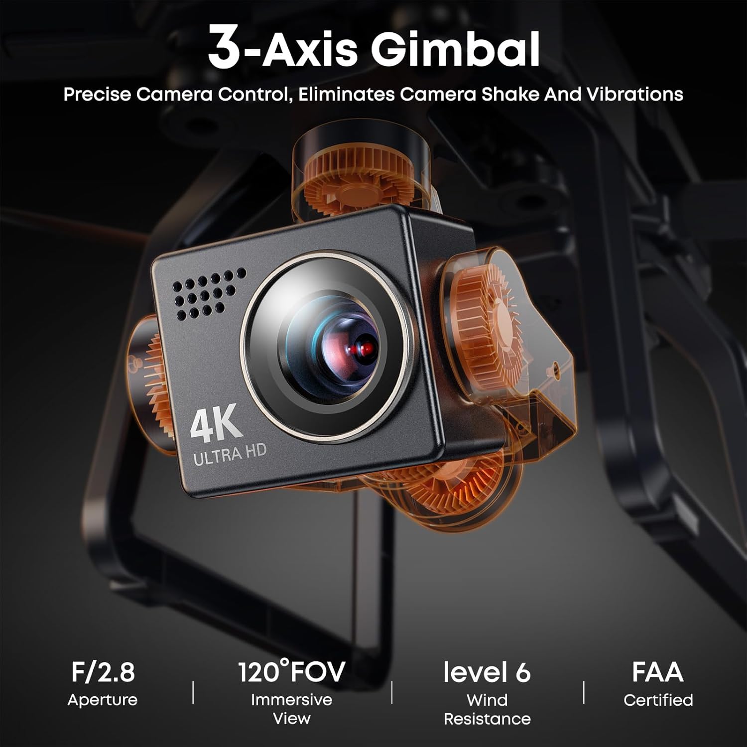 Bwine F7GB2 Pro Drones with Camera for Adults 4K UHD Aerial, 3-Axis Gimbal