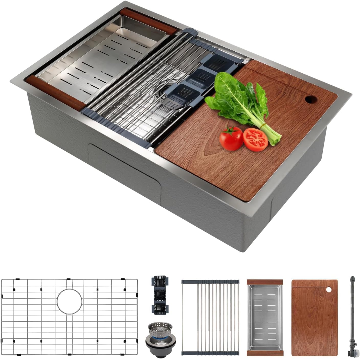 30 Inch Undermount Kitchen Sink Superior Drain Kitchen Sinks 11 Gauge (3mm) Stainless Steel