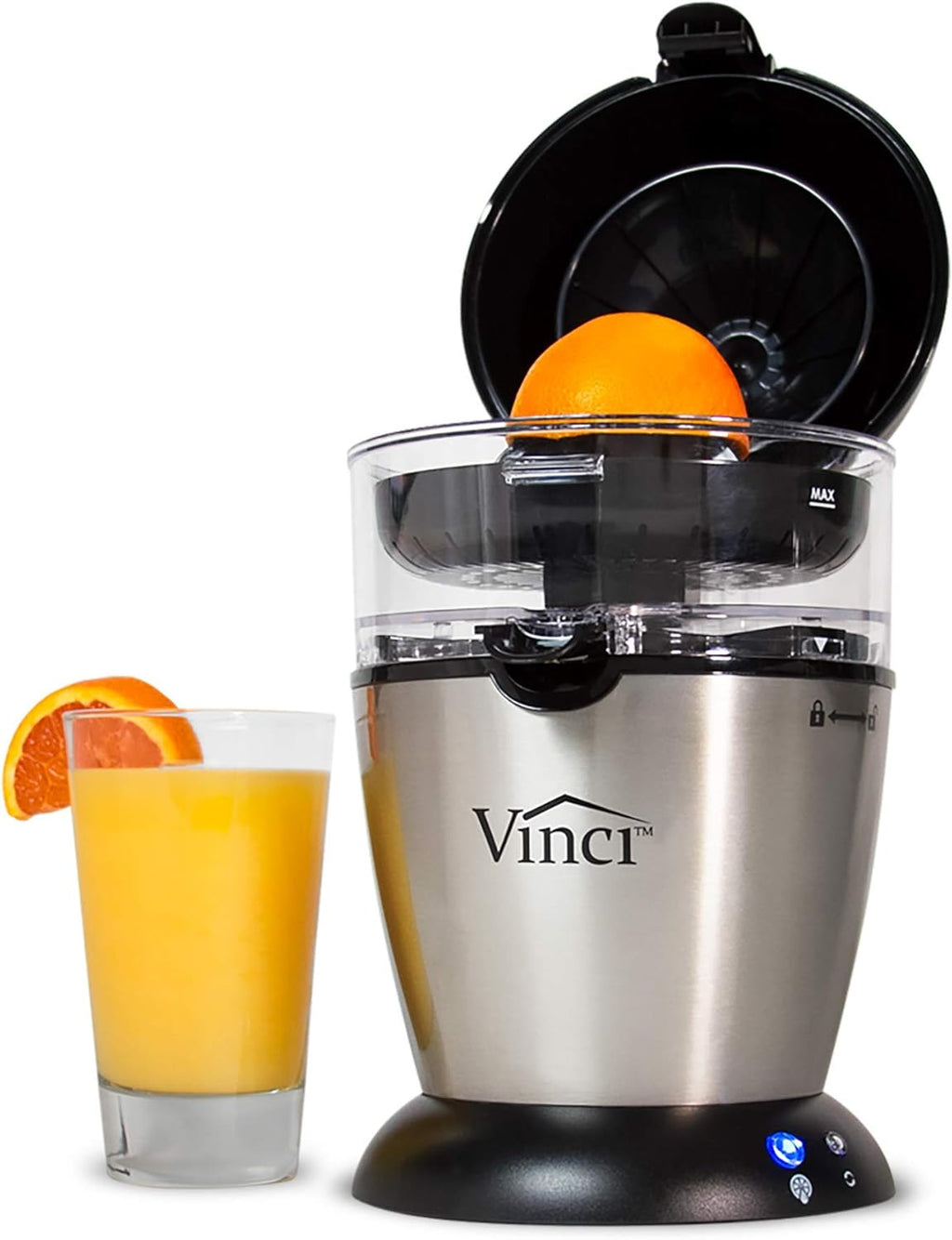 Vinci Hands Free Electric Citrus Juicer, 1-Button Juicer Machine, Orange Lime Grapefruit Lemon Squeezer