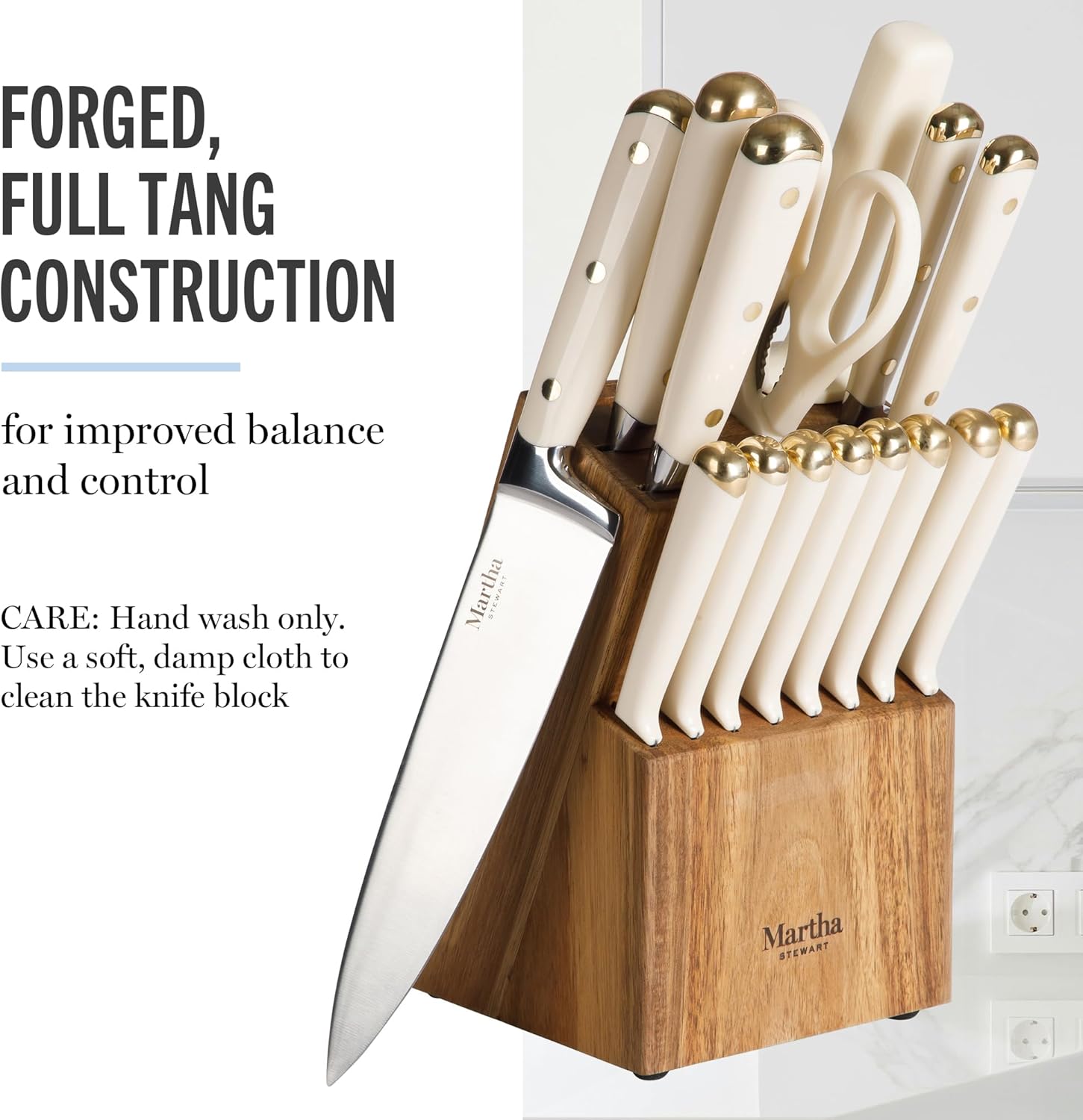 Martha Stewart Knife Block Set 16-Piece