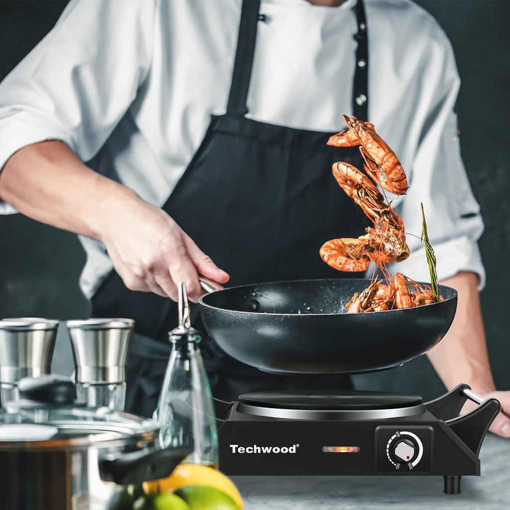 Hot Plate, Techwood Electric Stove for Cooking, 1500W Countertop