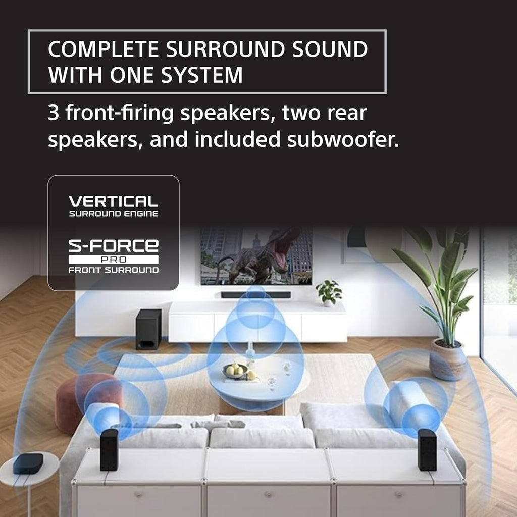 Sony BRAVIA Theater System 6, 5.1ch Home Theater System soundbar with subwoofer and Rear Speakers