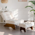 MAXYOYO Accent Chair with Ottoman Adjustable Backrest,