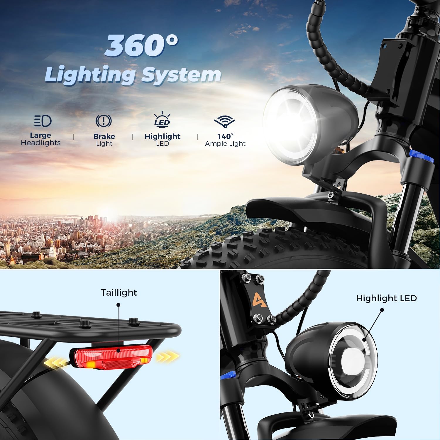Aipas M2 Max Electric Bike for Adults, 1800W Peak Motor Electric Mountain Bike