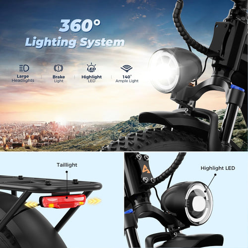 Aipas M2 Max Electric Bike for Adults, 1800W Peak Motor Electric Mountain Bike