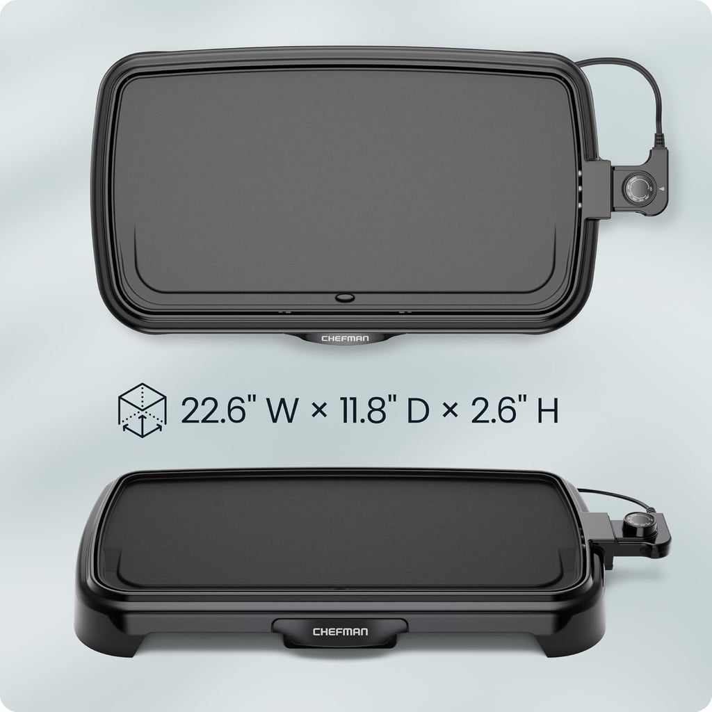 Chefman XL Electric Griddle with Removable Temperature Control