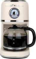 Nostalgia Classic Retro 10 Cup Coffee Maker - One-Touch Drip Brew, Reusable Filter