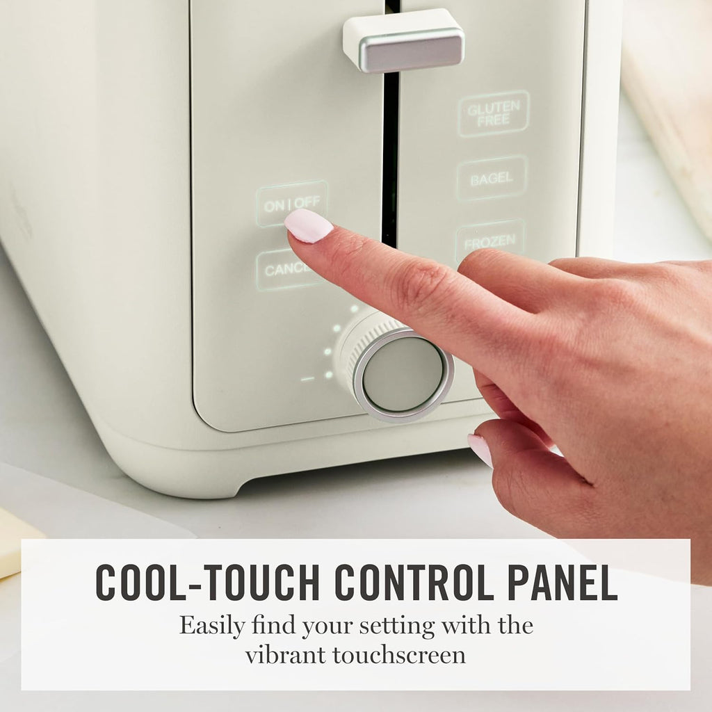 Martha Stewart 2 Slice Toaster, 10 Shade Settings with Defrost, Cancel, Bagel & Gluten-Free, Extra-Wide