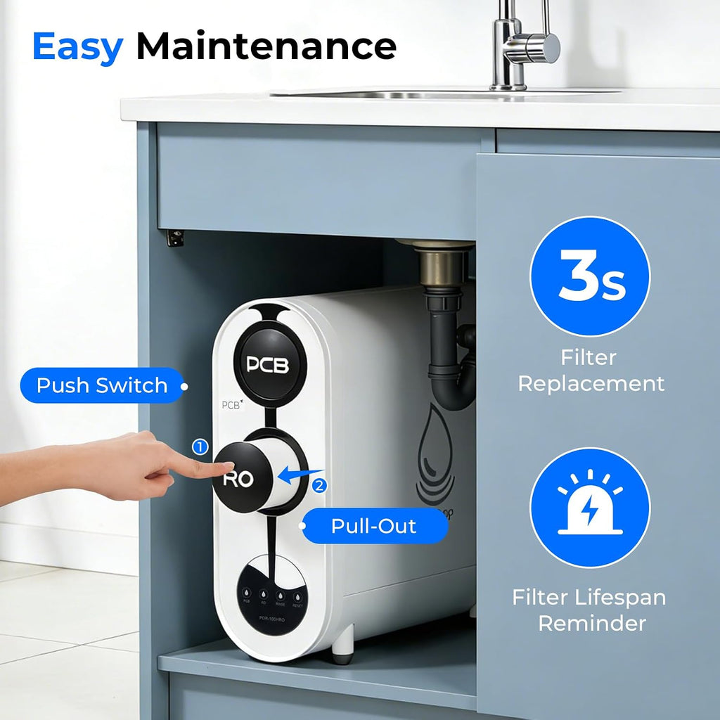PureDrop PDR-100HRO Tankless Under Sink RO System with Auto-Fill Pitcher |