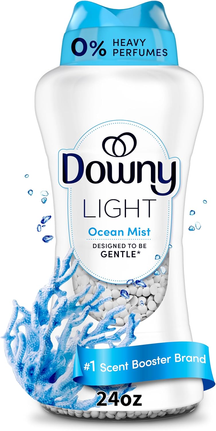 Downy Light Laundry Scent Booster Beads, Ocean Mist Scent, 24 OZ, In-Wash Fabric