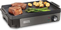 Hamilton Beach Professional Cast Iron Indoor Electric Grill & Griddle, 10" x 16" Preseasoned Cooking Surface
