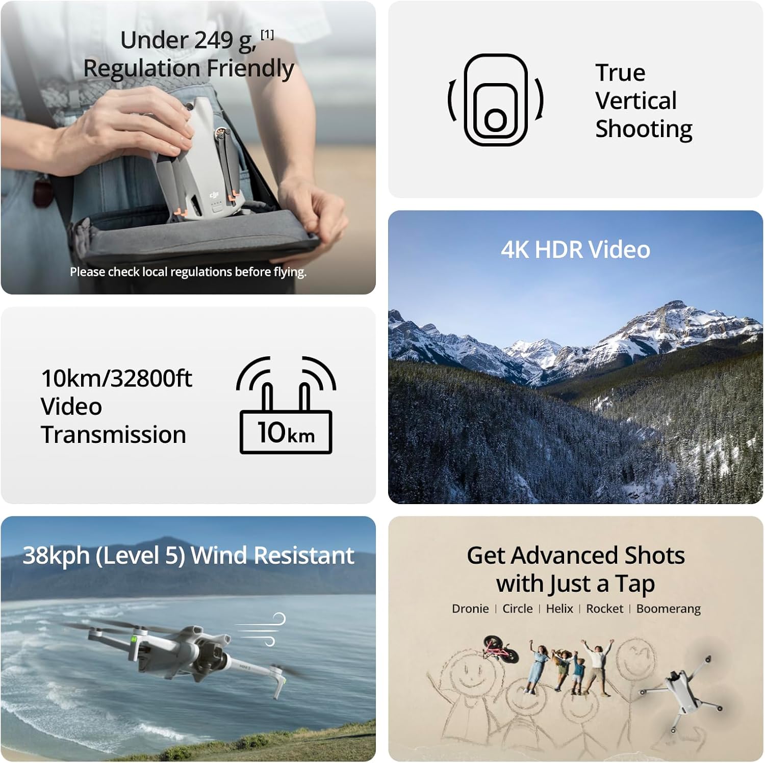 DJI Mini 3, Drones with Camera for Adults 4K, 38-min Flight Time