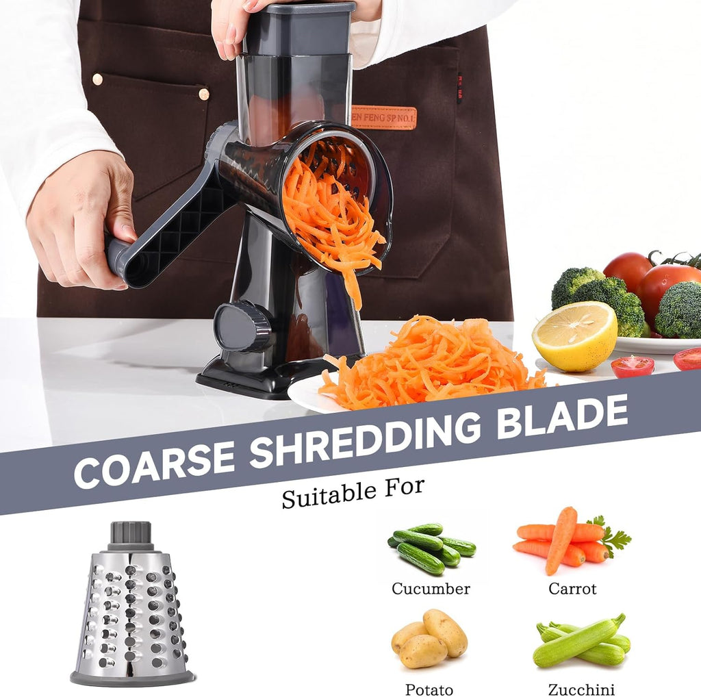 Rotary Cheese Grater with Handle Kitchen Shredder Slicer Grater Slicer
