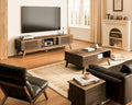 AODK 59" TV Stand for 55"/60"/65" TVs, Mid-Century Modern Fluted
