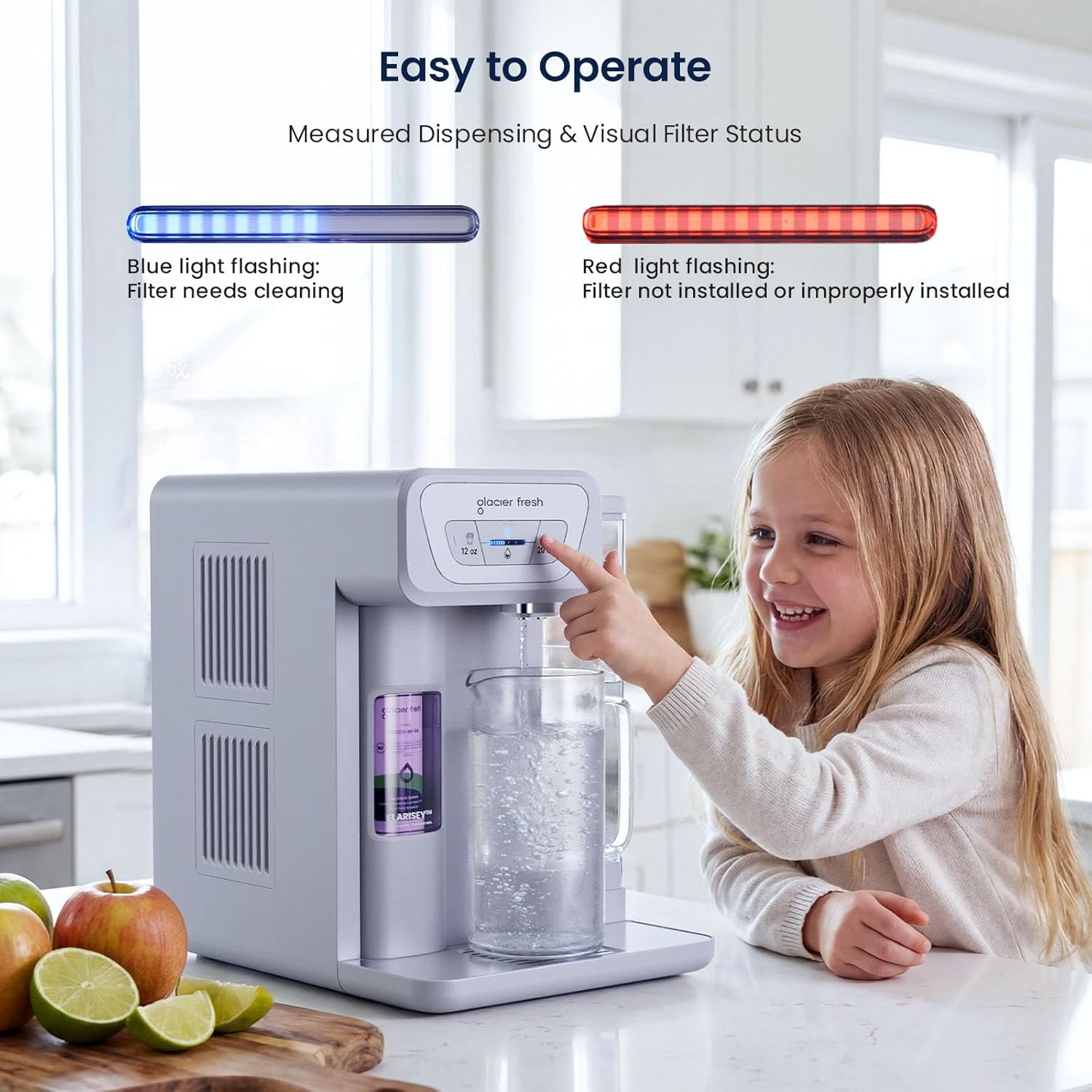 GLACIER FRESH C03 Coolon Countertop Cold Water Purifier with Upgraded Elarisey™ Filtration