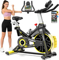pooboo Exercise Bike, Brake Pad Stationary Bike for Home with Exclusive App