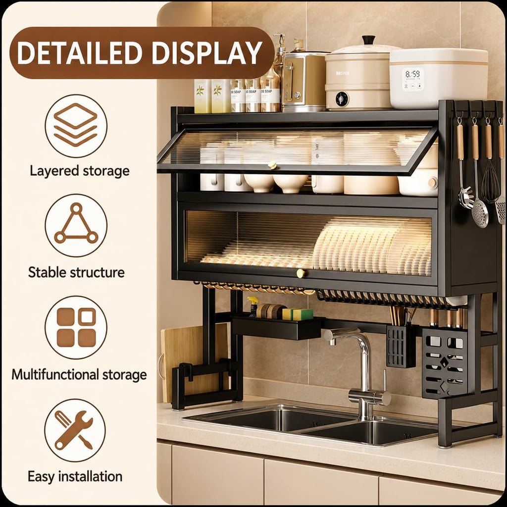 Over Sink Dish Drying Rack, Iron Over The Sink Dish Rack, Over Sink Rack, for Dishes, Glasses, Bowls