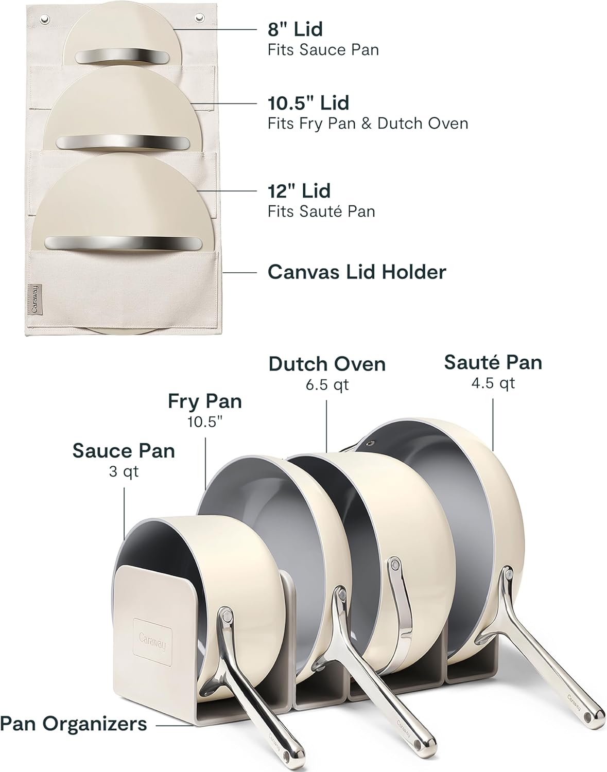 Caraway Non-stick Ceramic Cookware Set (12 Piece)