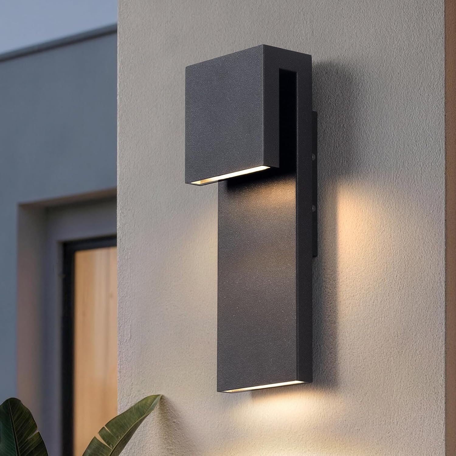 15'' Modern Outdoor Wall Sconce 1 Pack, Integrated LED Wall Mount IP54 Waterproof Outdoor Wall Lights