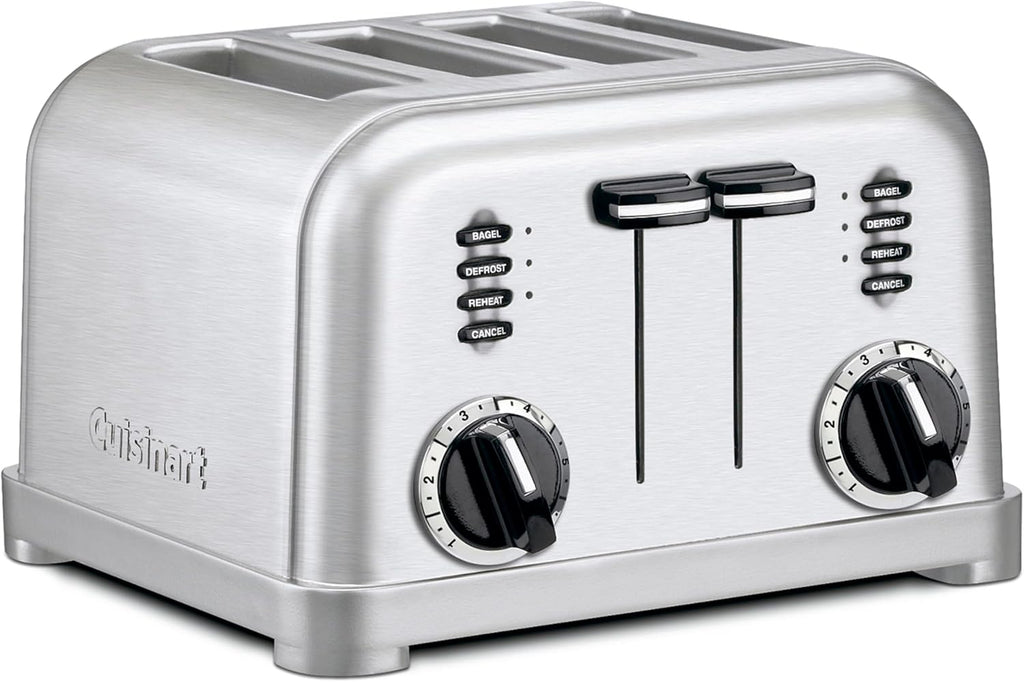 Cuisinart 4 Slice Compact Stainless Steel Toaster with Extra-Wide Slots