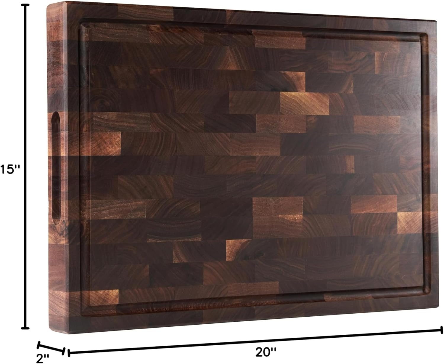 American Black Walnut Wood Cutting Board 20"x15"x2"(Large and Thick)