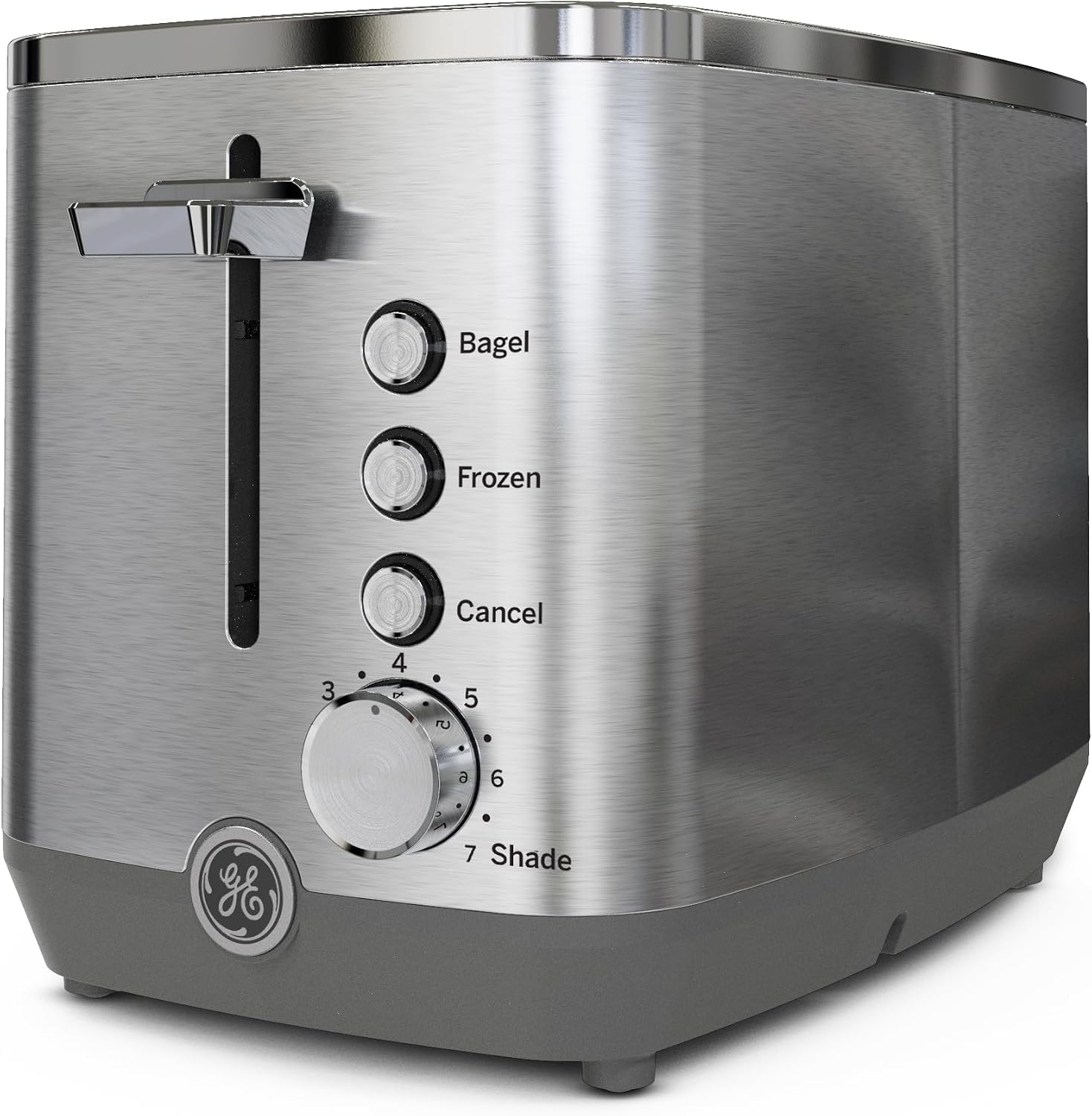 GE 2 Slice Stainless Steel Toaster, Extra Wide Slots for Toasting Bagels