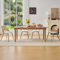 TYBOATLE Rattan Dinner Chairs Set of 4 with Faux Leather Cushion, Modern Dining Room Chairs