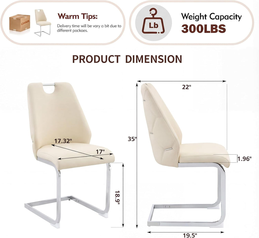 Dining Room Chairs Set of 4, Silla De Comedor, Modern Dining Chairs Set of 4 with Leather