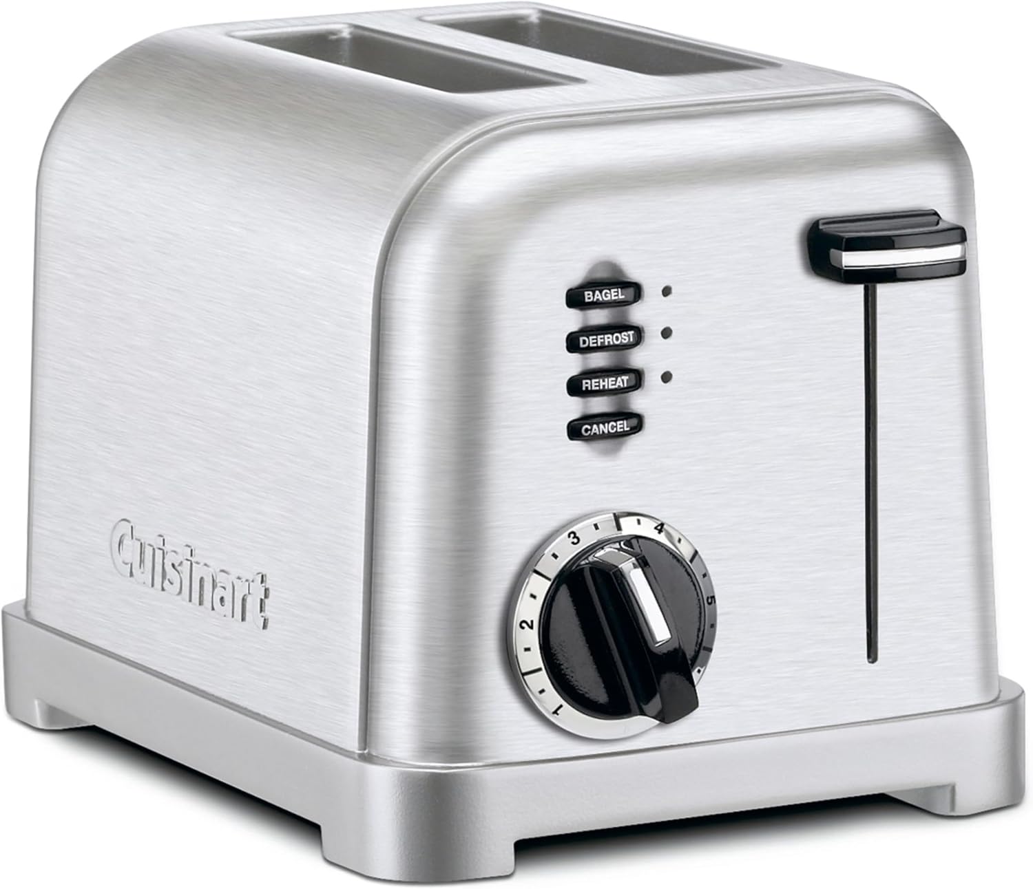 Cuisinart CPT-160P1 Metal Classic 2-Slice Toaster, Brushed Stainless Steel, 6 Shade Settings, 1.5" Wide