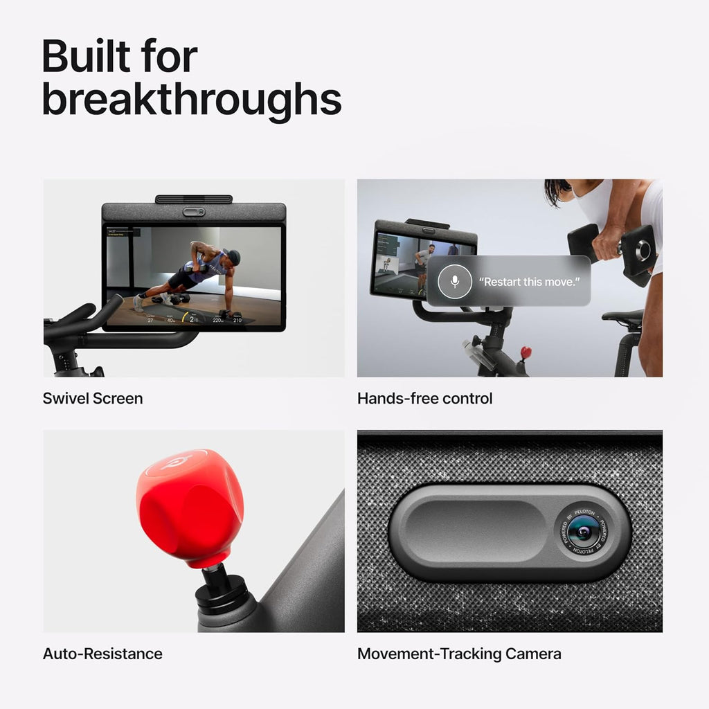 Peloton Exercise Bikes, Indoor Stationery Cross Training Bikes for Home Workouts, HD Swivel Screen