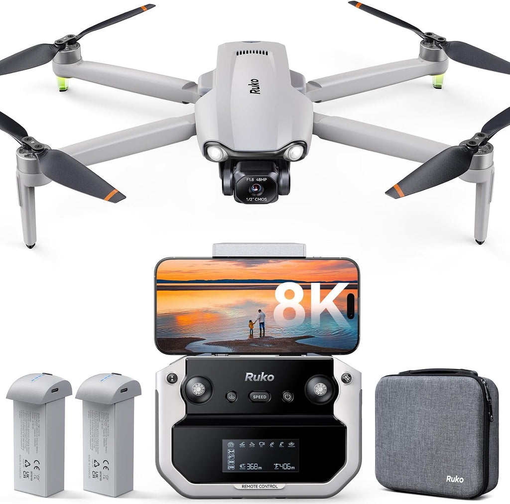 Ruko F11PRO 2 Plus Drones with Camera for Adults, 48MP 8K Photo, 3-Axis Gimbal Stabilizer, 74 Mins Flight Time