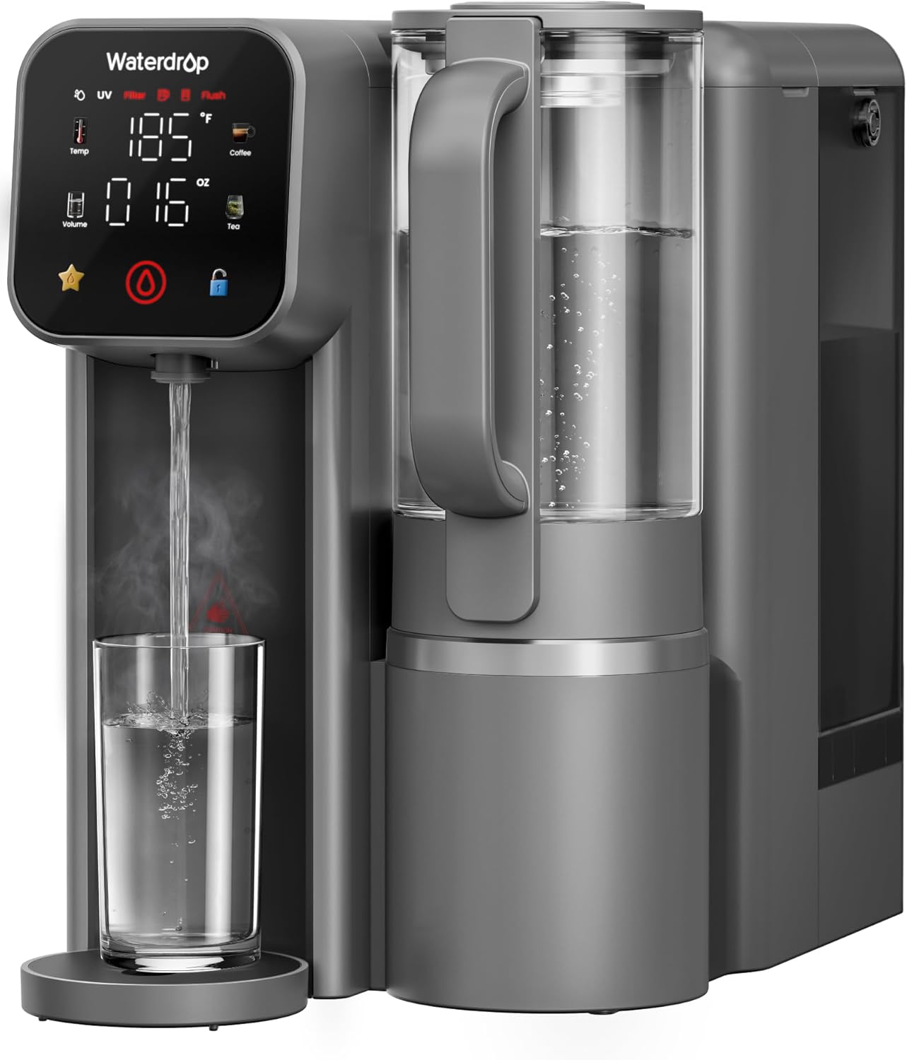 Waterdrop M6H Instant Hot Reverse Osmosis System Countertop Water Filter, 7-Stage
