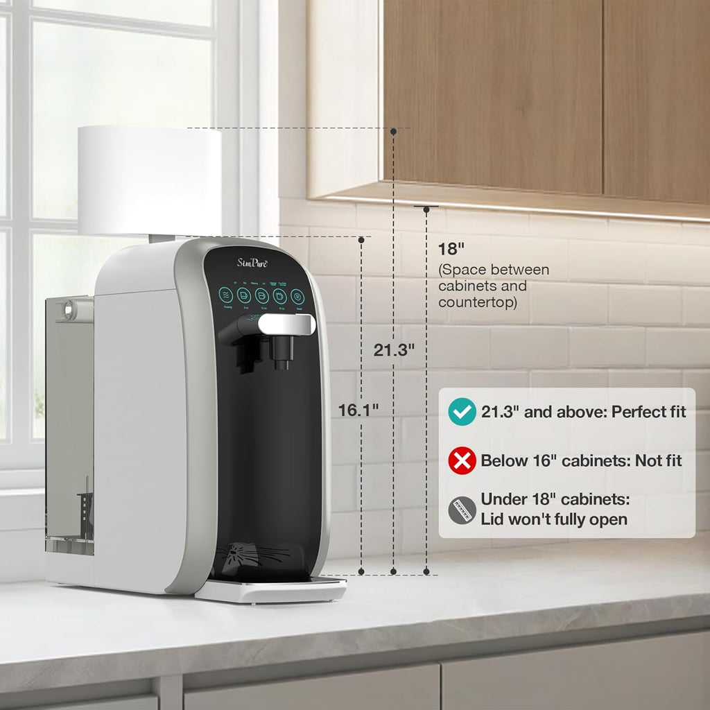 SimPure Y7P-BW UV Countertop Reverse Osmosis Water Filter, NSF/ANSI 58 Certified