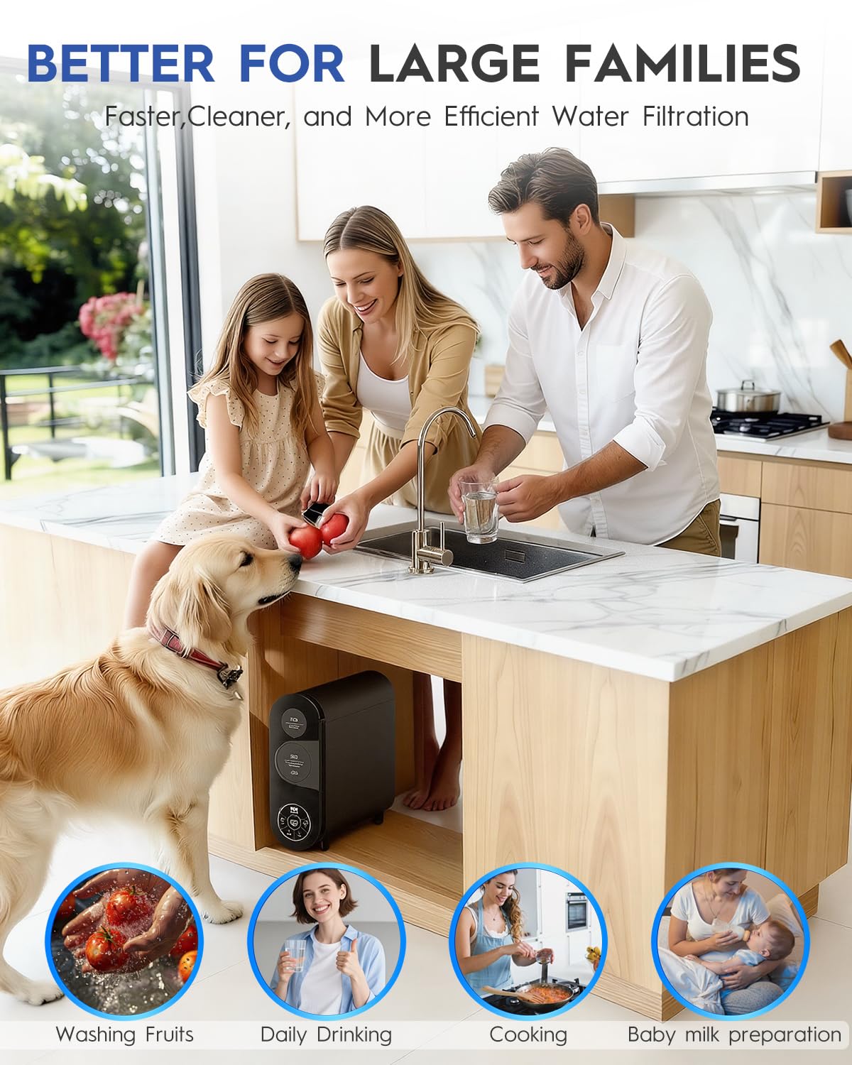 TJN 600G RO Water Purifier，FCC & UL 979 Certification. 600G High Flow (1.5L/min)