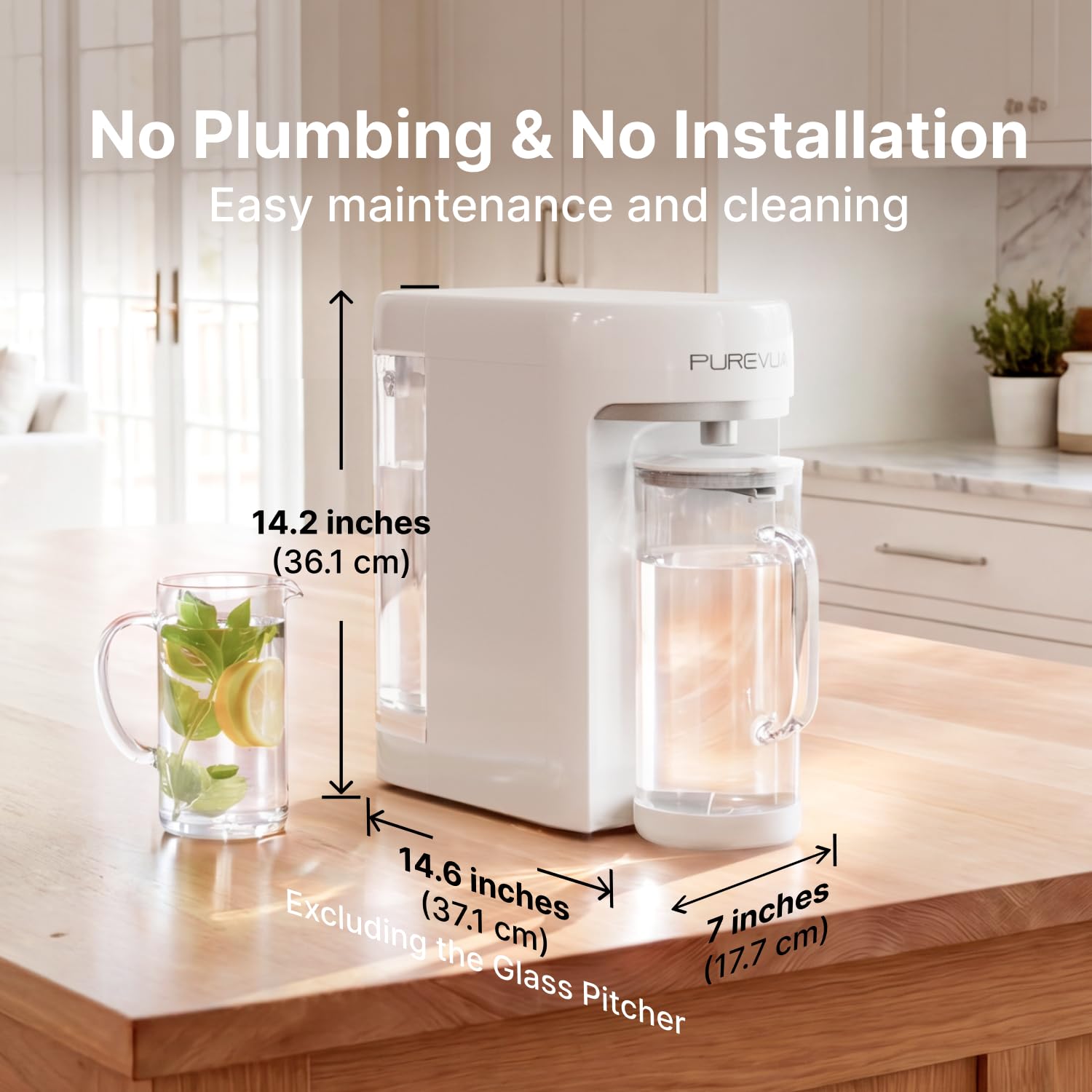 PR1-A Countertop UV Reverse Osmosis Water Filter System, 6 Stage RO Filtration Purifier