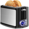 Toaster 2 Slice Wide Slot Toaster Best Rated Prime Display Smart Toasters with LCD Digital