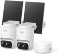 eufy Security eufyCam C37 2-Cam Kit, 360° Pan&Tilt Auto tracking, Security Cameras Wireless Outdoor, 2K Solar Powered