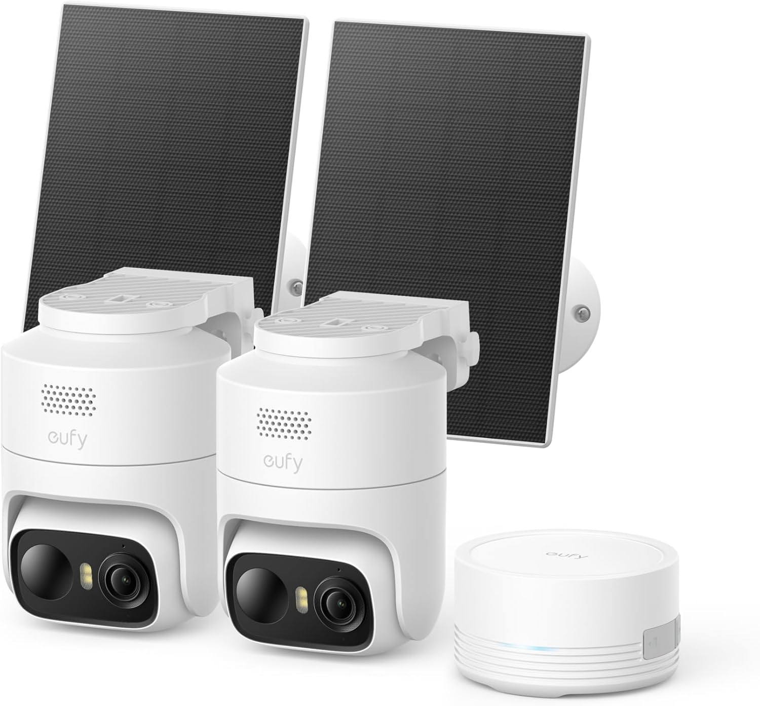eufy Security eufyCam C37 2-Cam Kit, 360° Pan&Tilt Auto tracking, Security Cameras Wireless Outdoor, 2K Solar Powered